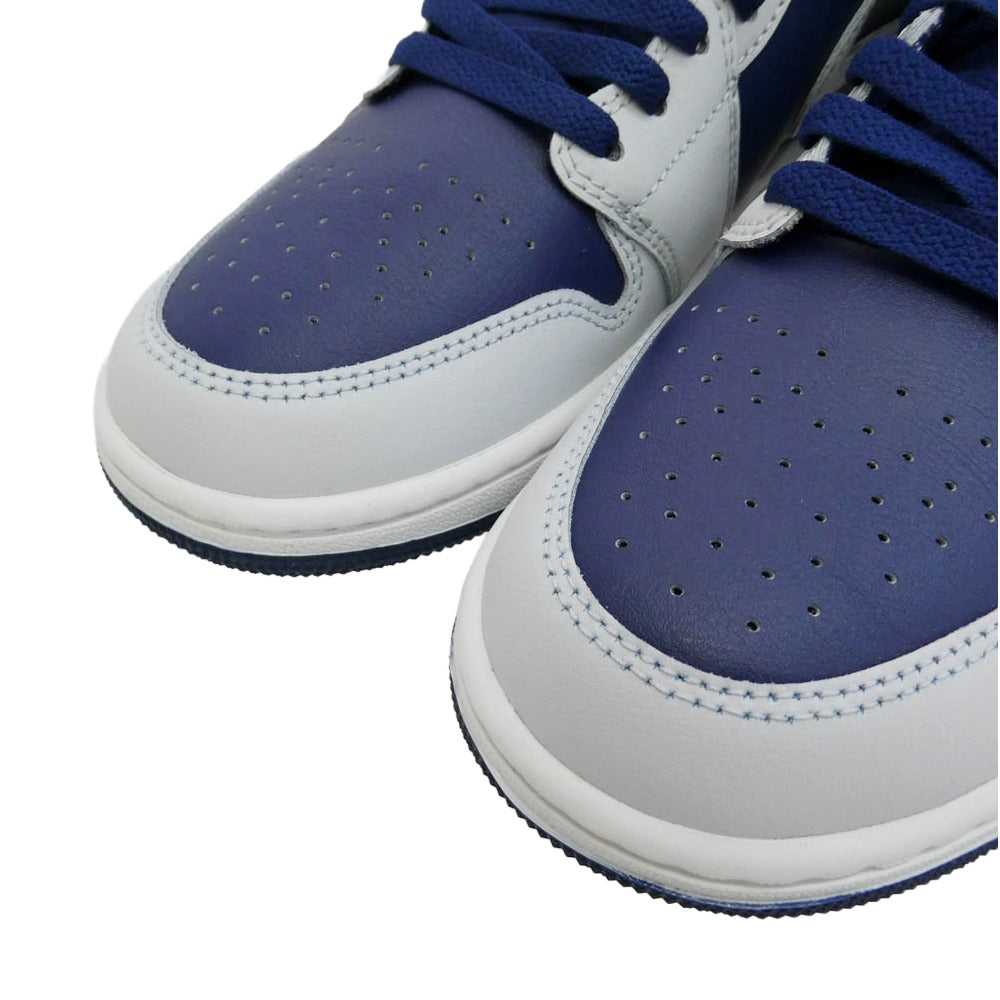 NIKE AIR JORDAN ナイキ ジョーダン DQ8426-403 Air Jordan 1 Mid Blue Void AJ1 エアジョーダン1 ミッド ブルーボイド ハイカット スニーカー ダークネイビー系 グレー系 26.5cm【極上美品】【中古】