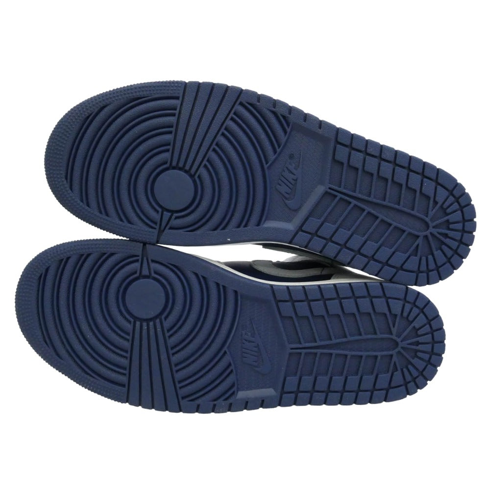 NIKE AIR JORDAN ナイキ ジョーダン DQ8426-403 Air Jordan 1 Mid Blue Void AJ1 エアジョーダン1 ミッド ブルーボイド ハイカット スニーカー ダークネイビー系 グレー系 26.5cm【極上美品】【中古】