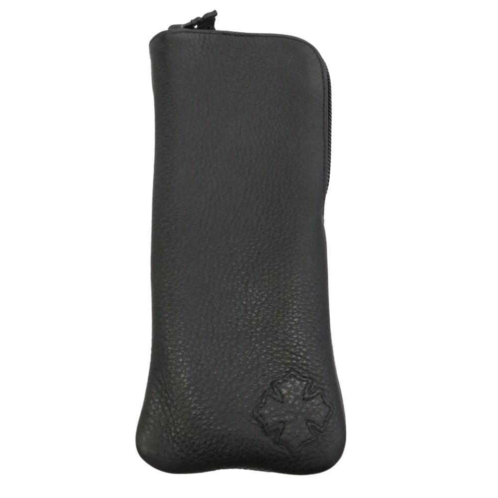 CHROME HEARTS クロムハーツ（原本無） レザー ダガージップ 眼鏡ケース アイウェアケース ブラック系【中古】
