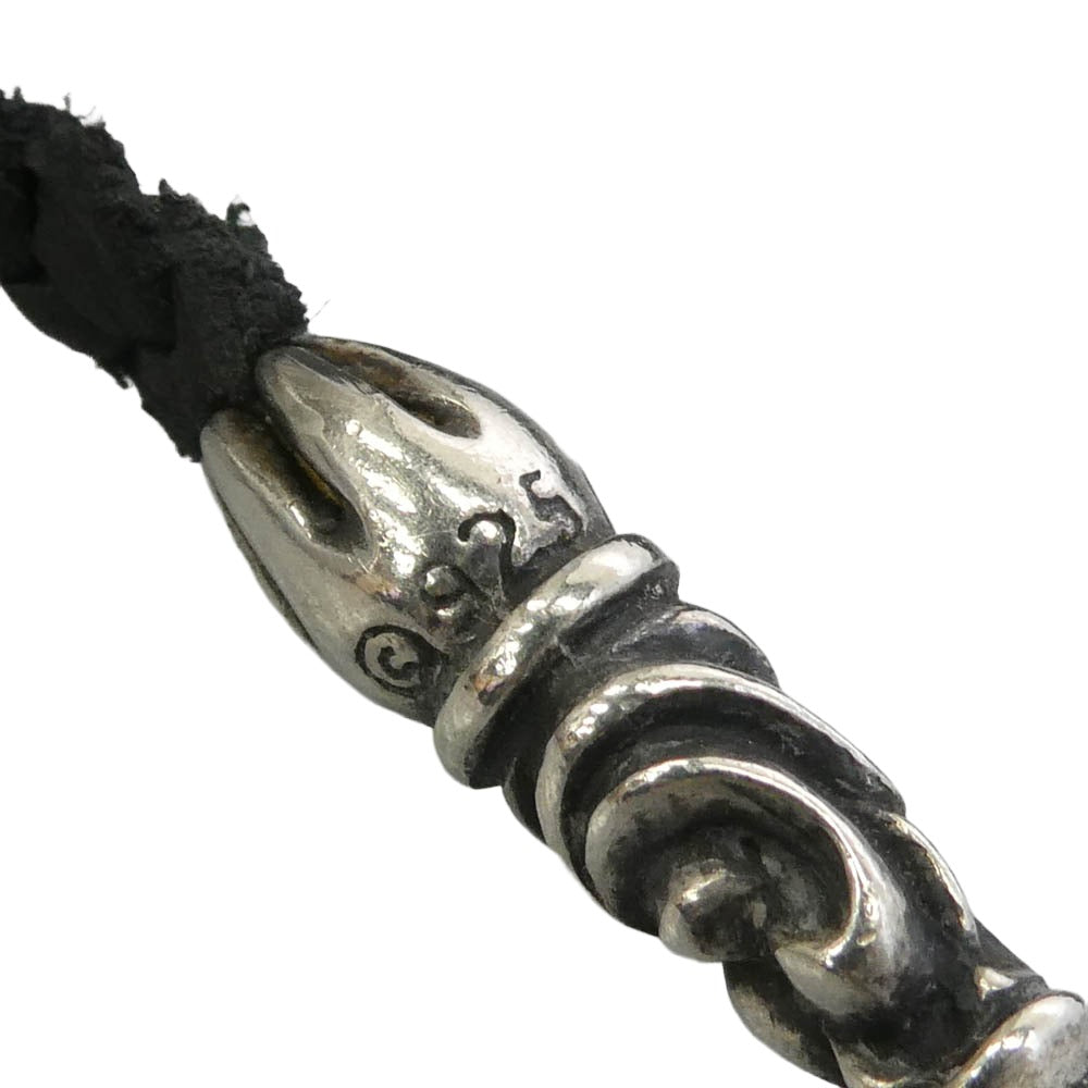 CHROME HEARTS クロムハーツ（原本無） LEATHER BRAID スクロール レザーブレード シルバー系【中古】