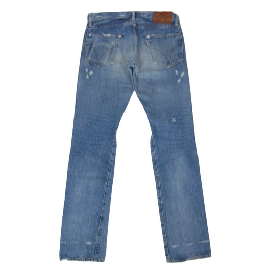 HYSTERIC GLAMOUR ヒステリックグラマー 5AP-0701 クラッシュ リペア加工 スタッズ デニム パンツ インディゴブルー系 28【中古】