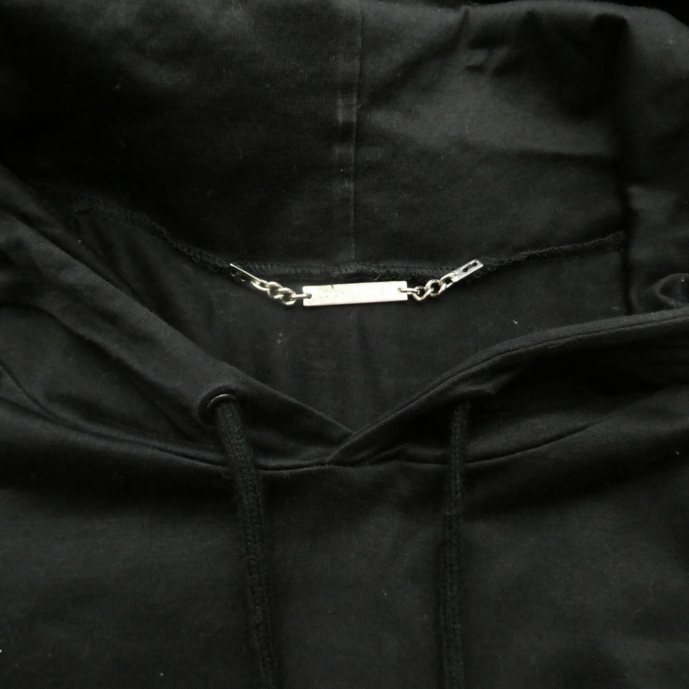 DIOR HOMME ディオールオム 04SS 4SH3058205 エディ期 Dロゴ プリント ライトウエイト コットン プルオーバー パーカー ブラック系 S【中古】