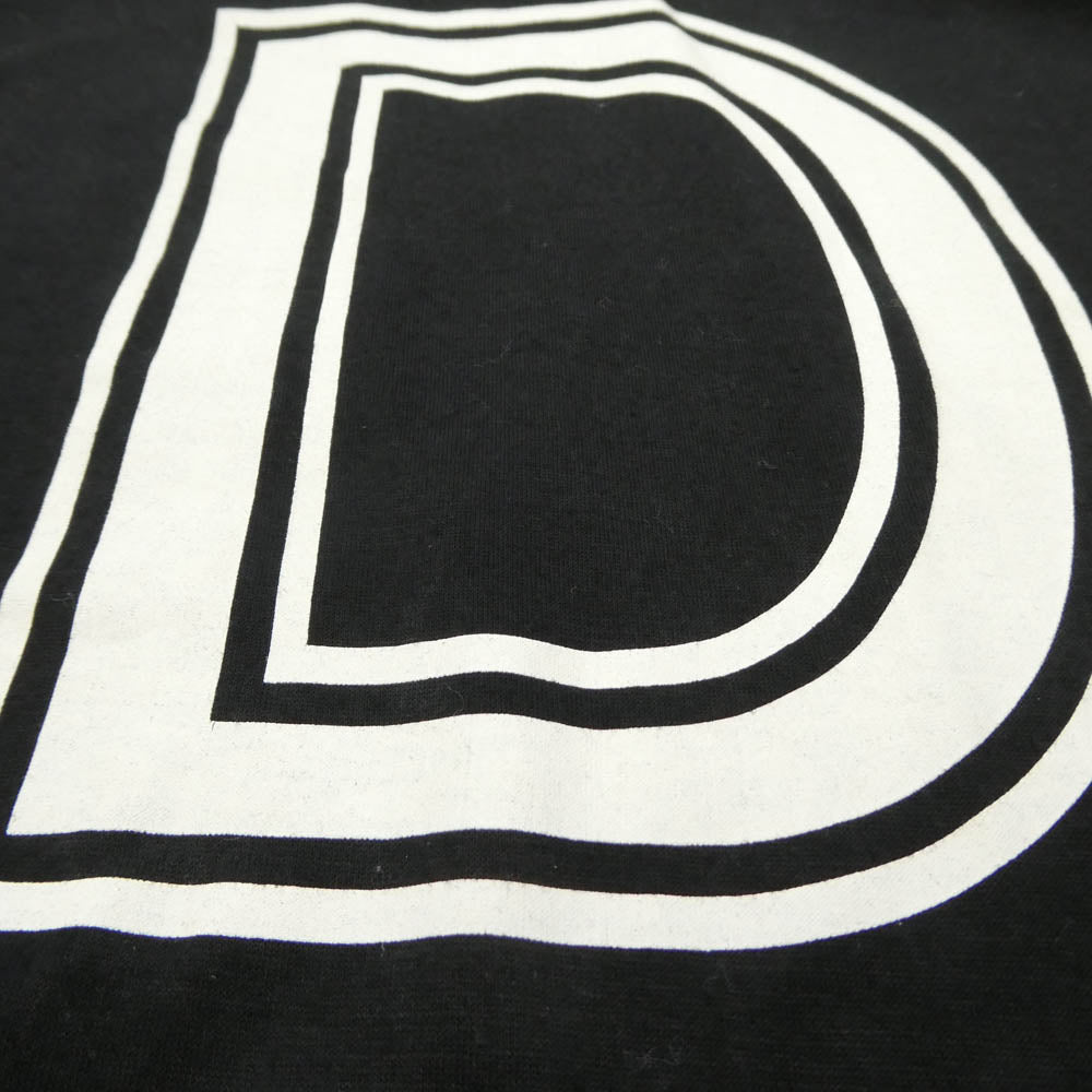DIOR HOMME ディオールオム 04SS 4SH3058205 エディ期 Dロゴ プリント ライトウエイト コットン プルオーバー パーカー ブラック系 S【中古】