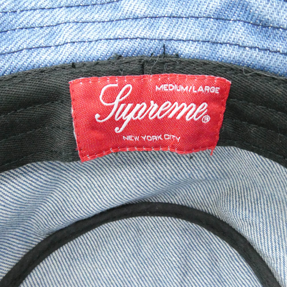Supreme シュプリーム 24AW Classic Logo Crusher クラシック ロゴ クラッシャー バケットハット 帽子 インディゴブルー系 M/L【中古】