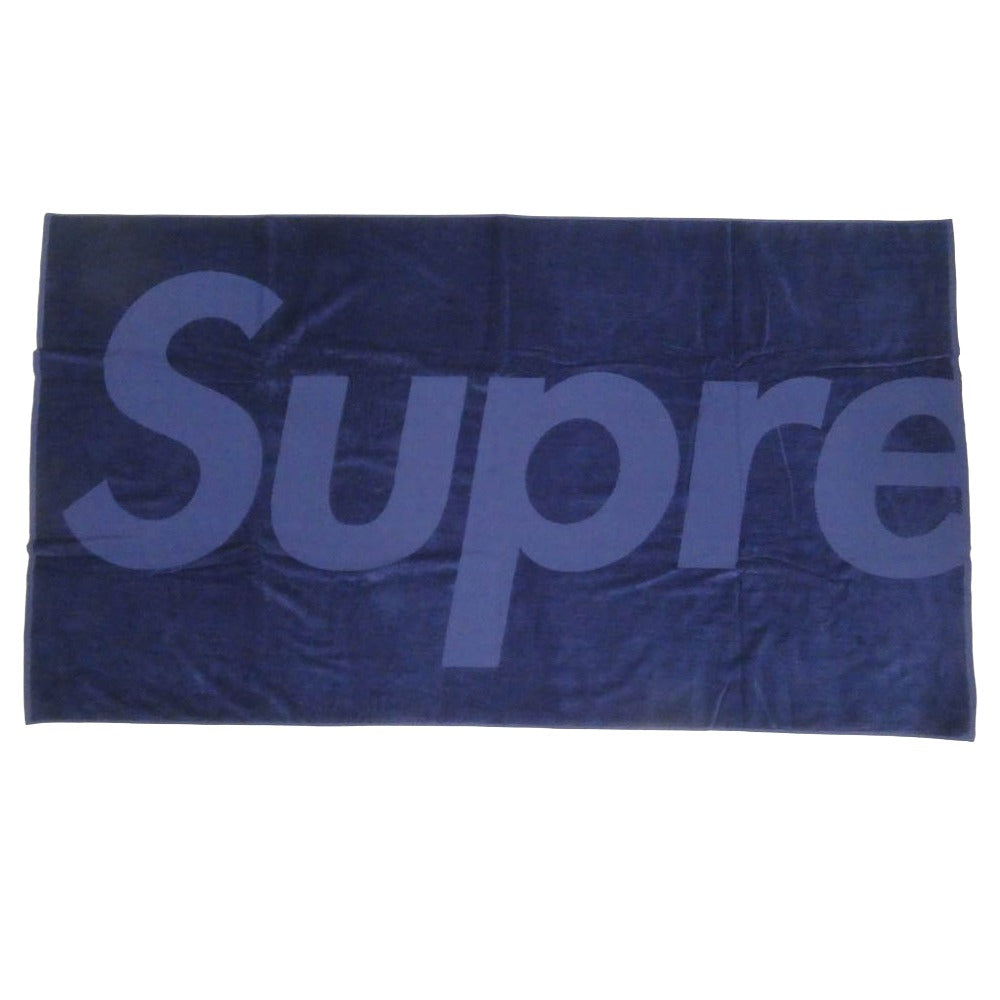 Supreme シュプリーム Tonal Logo Towel トーナルロゴ タオル ネイビー系【美品】【中古】