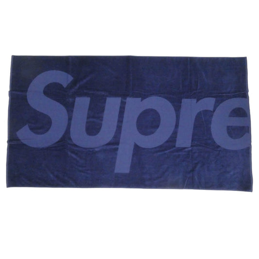 Supreme シュプリーム Tonal Logo Towel トーナルロゴ タオル ネイビー系【美品】【中古】