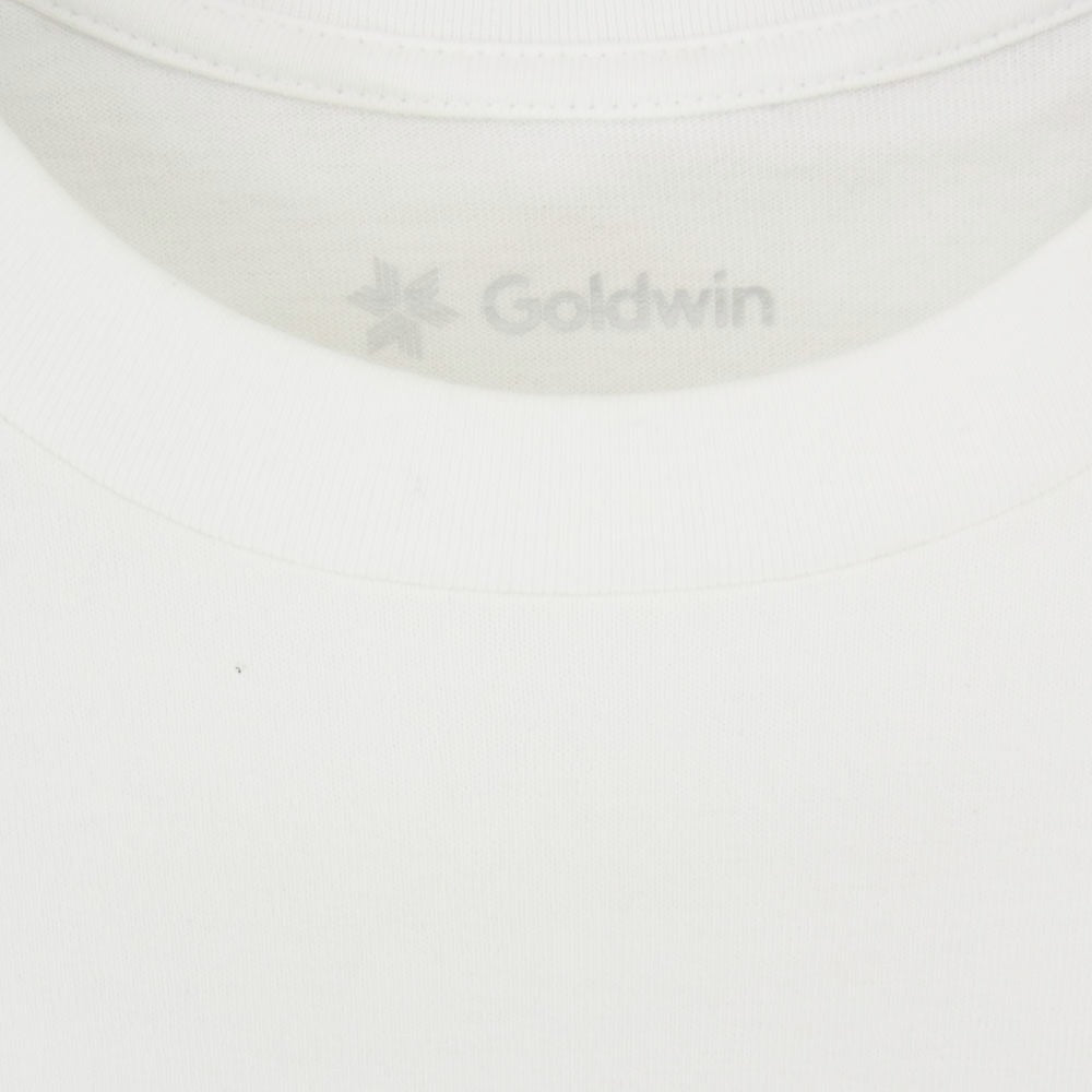 Goldwin ゴールドウィン GL62124 Cotton L/S T-shirt コットン ロゴ刺繍 長袖 Tシャツ カットソー ホワイト系 M【中古】