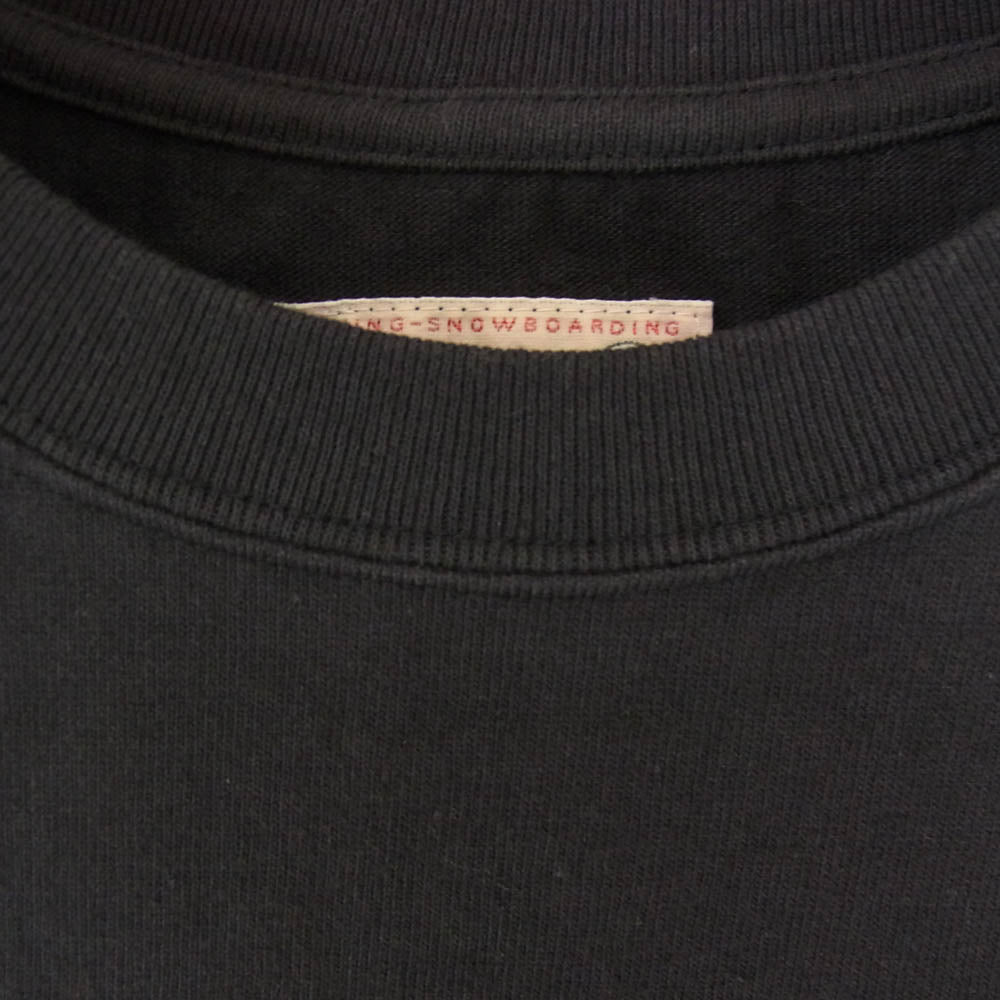 ボーゲン BG-25-2 ロゴ プリント コットン 長袖 Tシャツ カットソー ブラック系 M【極上美品】【中古】