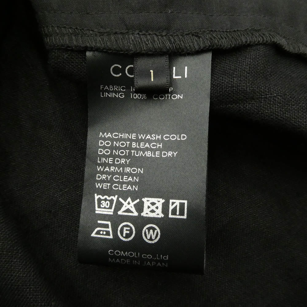 COMOLI コモリ 26SS D01-01020 カナパ ベスト ブラック系 1【新古品】【未使用】【中古】
