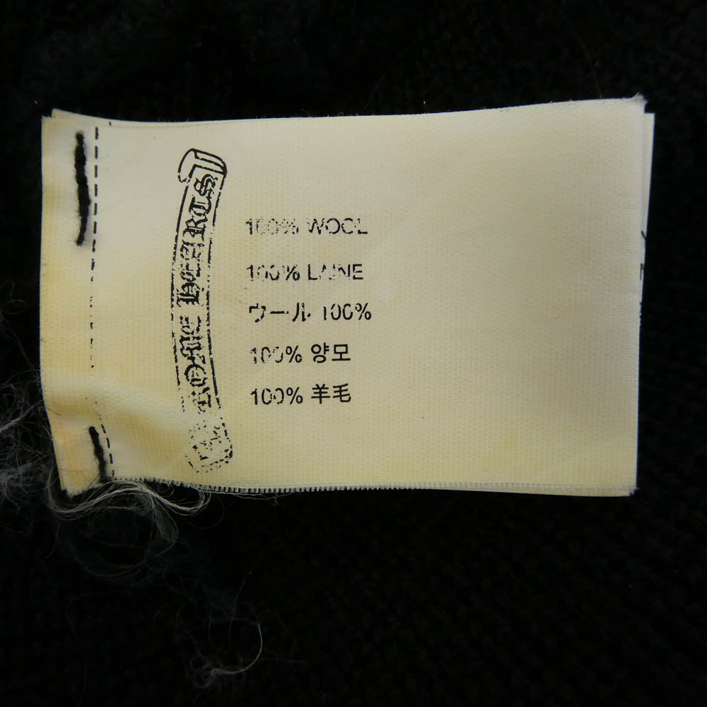 CHROME HEARTS クロムハーツ（原本無） WOOL WATCH CAP CHプラス ホースシュー ニットキャップ ビーニー 帽子 ブラック系 23cm【中古】