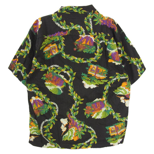patagonia パタゴニア 00s 52550 00年製 Pataloha パタロハ ハレイワ オリジナル ハワイアン 半袖 アロハ シャツ ブラック系 M【中古】