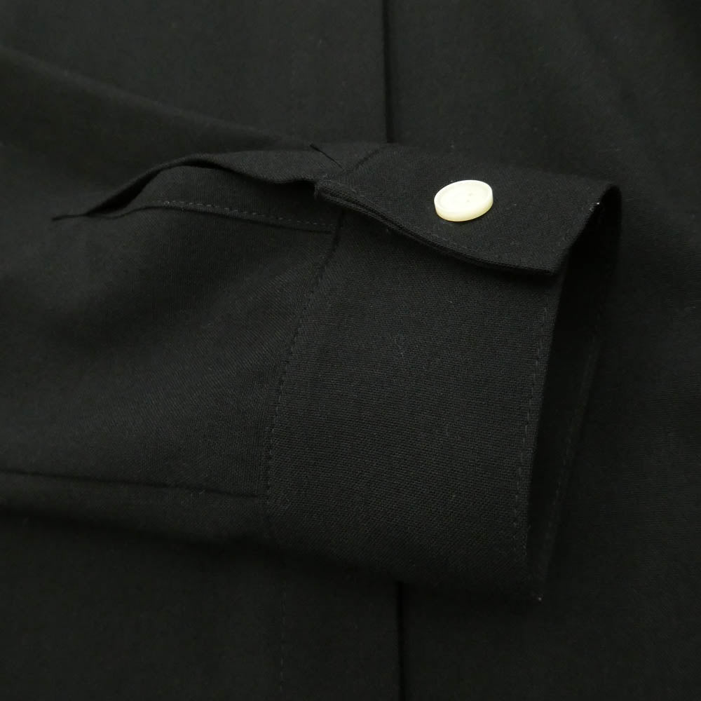 FRED PERRY フレッドペリー プリーツ 長袖 ロング シャツ ワンピース ブラック系 UK10【中古】