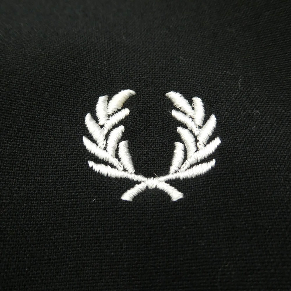 FRED PERRY フレッドペリー プリーツ 長袖 ロング シャツ ワンピース ブラック系 UK10【中古】