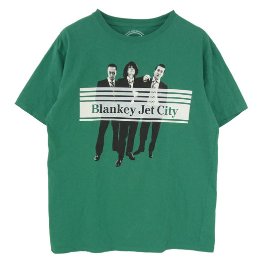 BLANKEY JET CITY ブランキージェットシティー BJC JET SODA vintage T-shirts プリント バンド Tシャツ 半袖 グリーン系 M【中古】