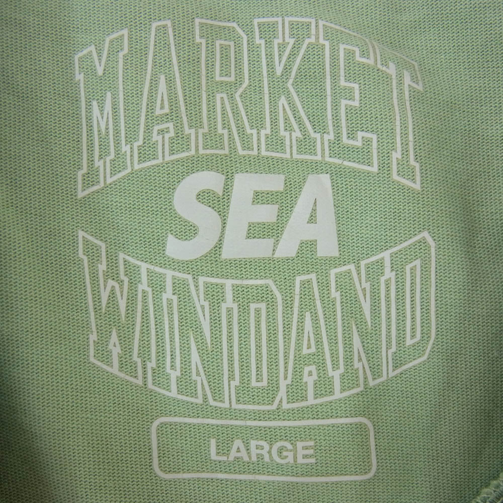 WIND AND SEA ウィンダンシー wds-cmkt-25-q2-cs04 × MARKET CALL MY LAWER L/S TEE グリーン系 L【中古】