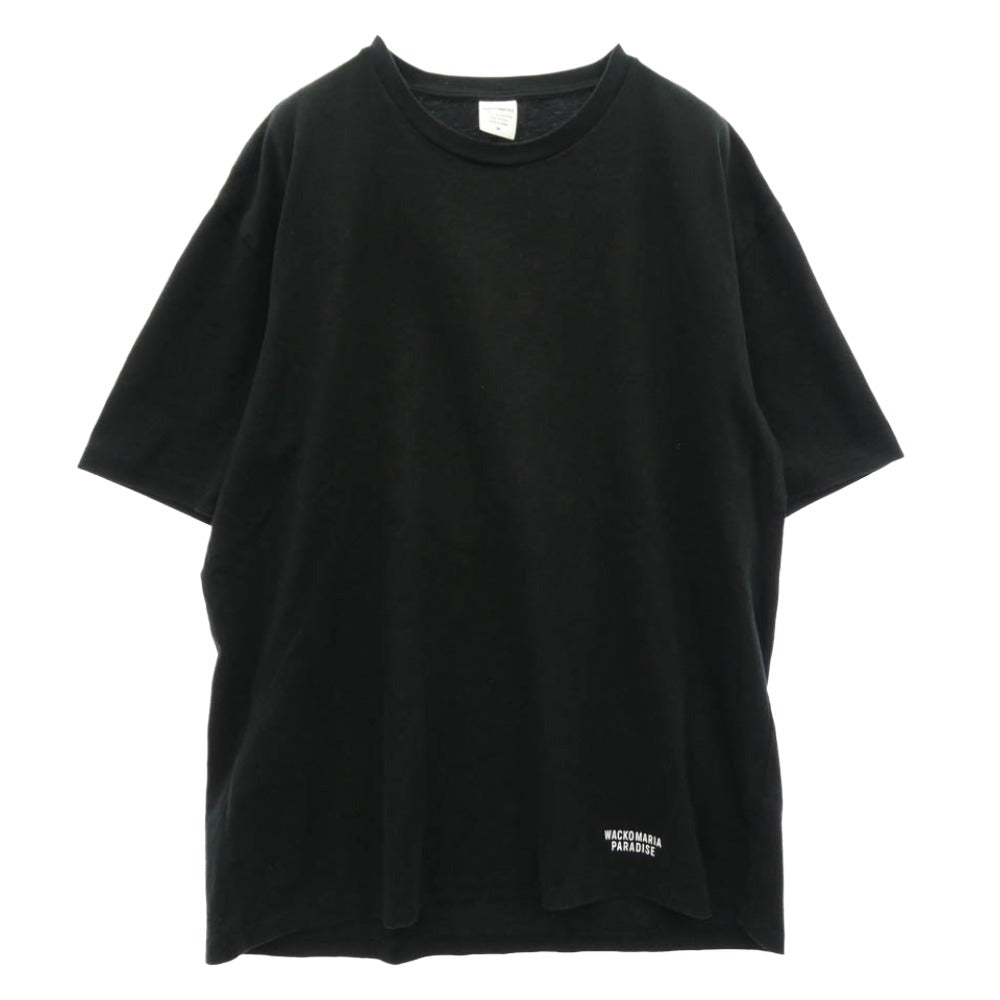 WACKO MARIA ワコマリア 25SS 25SS-WMT-WT09 WASHED HEAVY WEIGHT CREW NECK T-SHIRT ウォッシュド ヘビー クルーネック 半袖 Tシャツ ブラック系 M【中古】