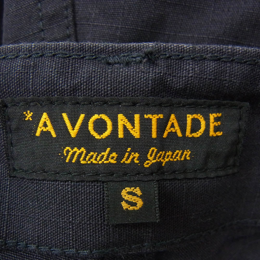 A VONTADE アボンタージ Fatigue Trousers リップストップ アジャスター付き コットン トラウザー パンツ ブラック系 S【中古】