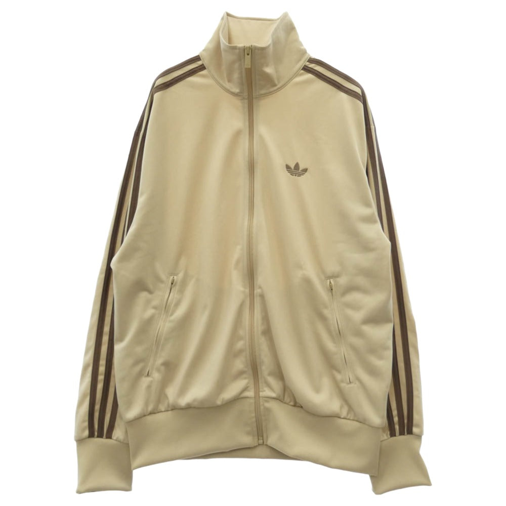 adidas アディダス KS2215 FIREBIRD TRACK TOP ファイヤーバード トラックトップ ロゴ ジャージ ジップアップ トラックジャケット ベージュ系 M【中古】