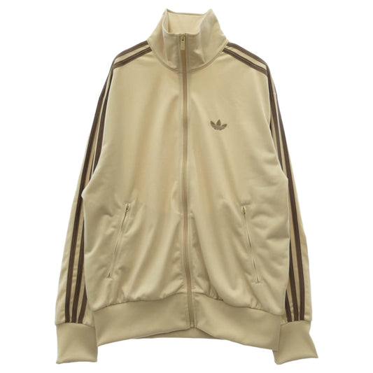adidas アディダス KS2215 FIREBIRD TRACK TOP ファイヤーバード トラックトップ ロゴ ジャージ ジップアップ トラックジャケット ベージュ系 M【中古】