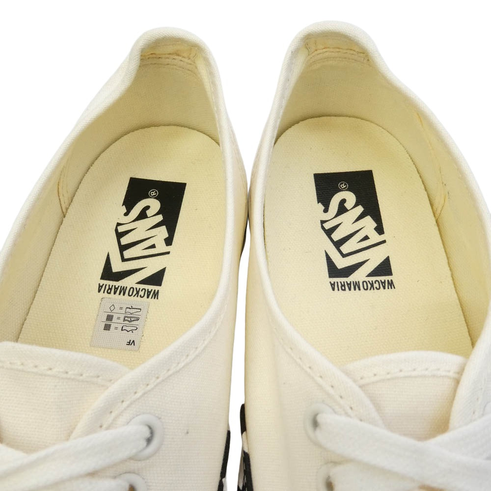WACKO MARIA ワコマリア VANS バンズ 25SS VN000D9NCKB × VANS バンズ lx authentic 44 オーセンティック スニーカー ホワイト系 ブラック系 27cm【中古】