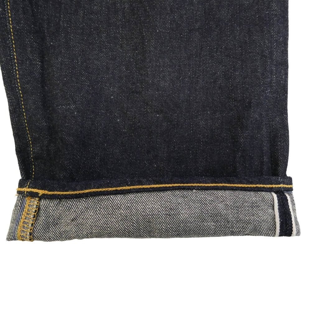 BIG JOHN ビッグジョン M101 001 WAIST OVERALL SEA ISLAND サスペンダー付 セルビッチ デニム ワイドストレート パンツ ダークネイビー系 32【中古】