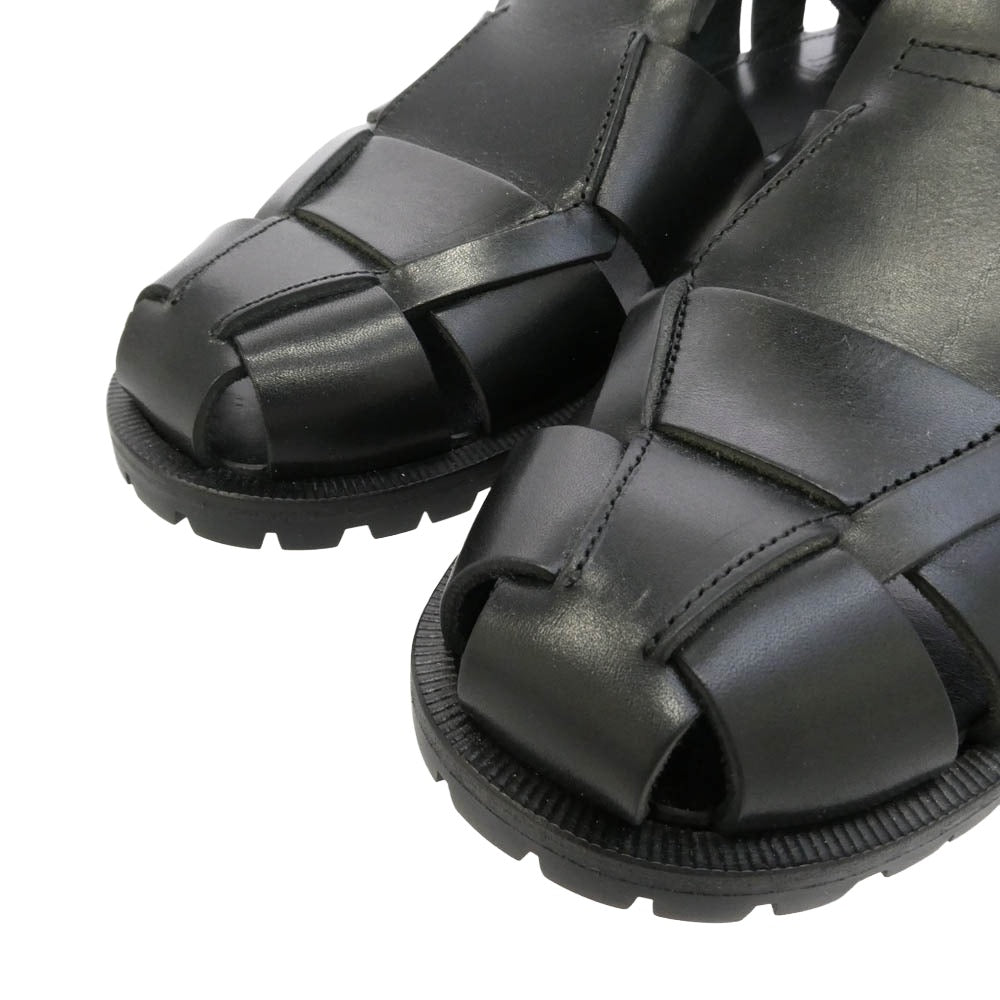 ブラザーブリッジ R011 HEMINGWAY VEGETABLE BLK ヘミングウェイ カウレザー サンダル グルカ ブラック系 8【美品】【中古】