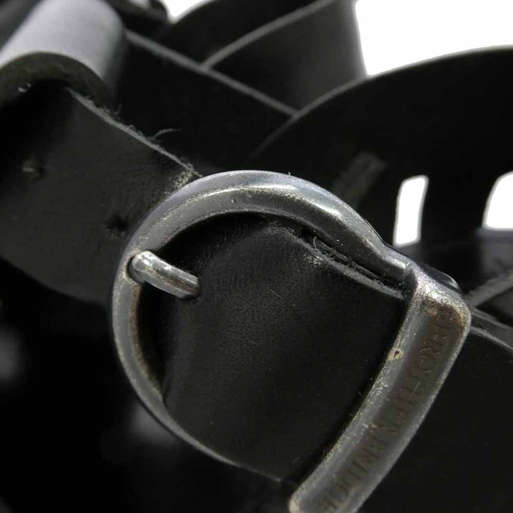 ブラザーブリッジ R011 HEMINGWAY VEGETABLE BLK ヘミングウェイ カウレザー サンダル グルカ ブラック系 8【美品】【中古】