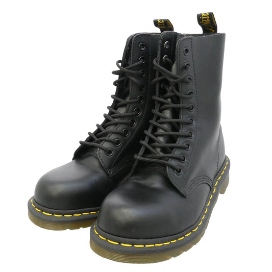 Dr.Martens ドクターマーチン AW006 レースアップ 10ホール レザー ブーツ ブラック系 UK4【極上美品】【中古】