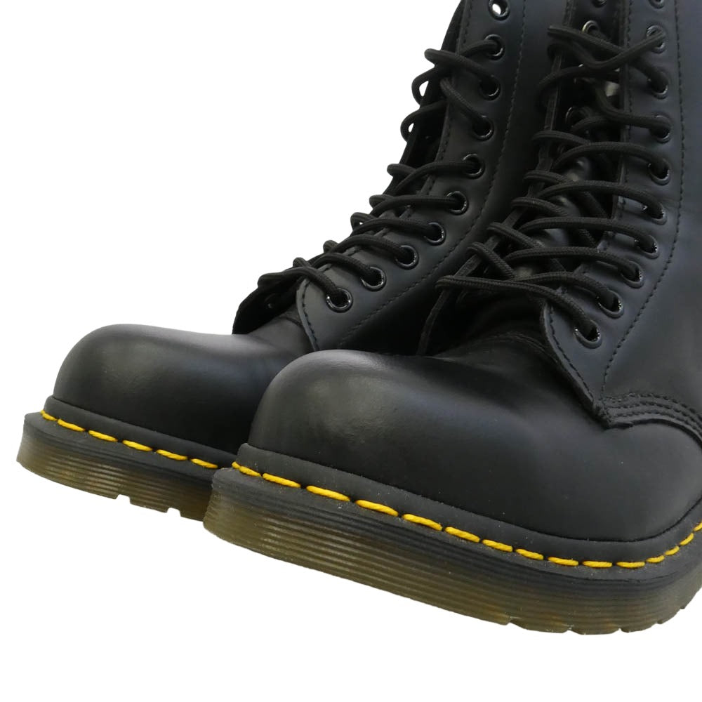 Dr.Martens ドクターマーチン AW006 レースアップ 10ホール レザー ブーツ ブラック系 UK4【極上美品】【中古】