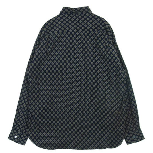 NUMBER(N)INE ナンバーナイン TOWNCRAFT タウンクラフト TC22F003NN TOWN CRAFT 50's PRINTED CORDUROY W-P SHIRTS タウンクラフト 総柄 プリント コーデュロイ 長袖 シャツ ダークネイビー系 M【新古品】【未使用】【中古】