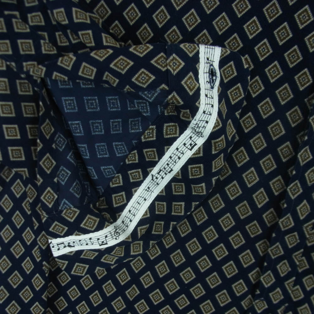 NUMBER(N)INE ナンバーナイン TOWNCRAFT タウンクラフト TC22F003NN TOWN CRAFT 50's PRINTED CORDUROY W-P SHIRTS タウンクラフト 総柄 プリント コーデュロイ 長袖 シャツ ダークネイビー系 M【新古品】【未使用】【中古】