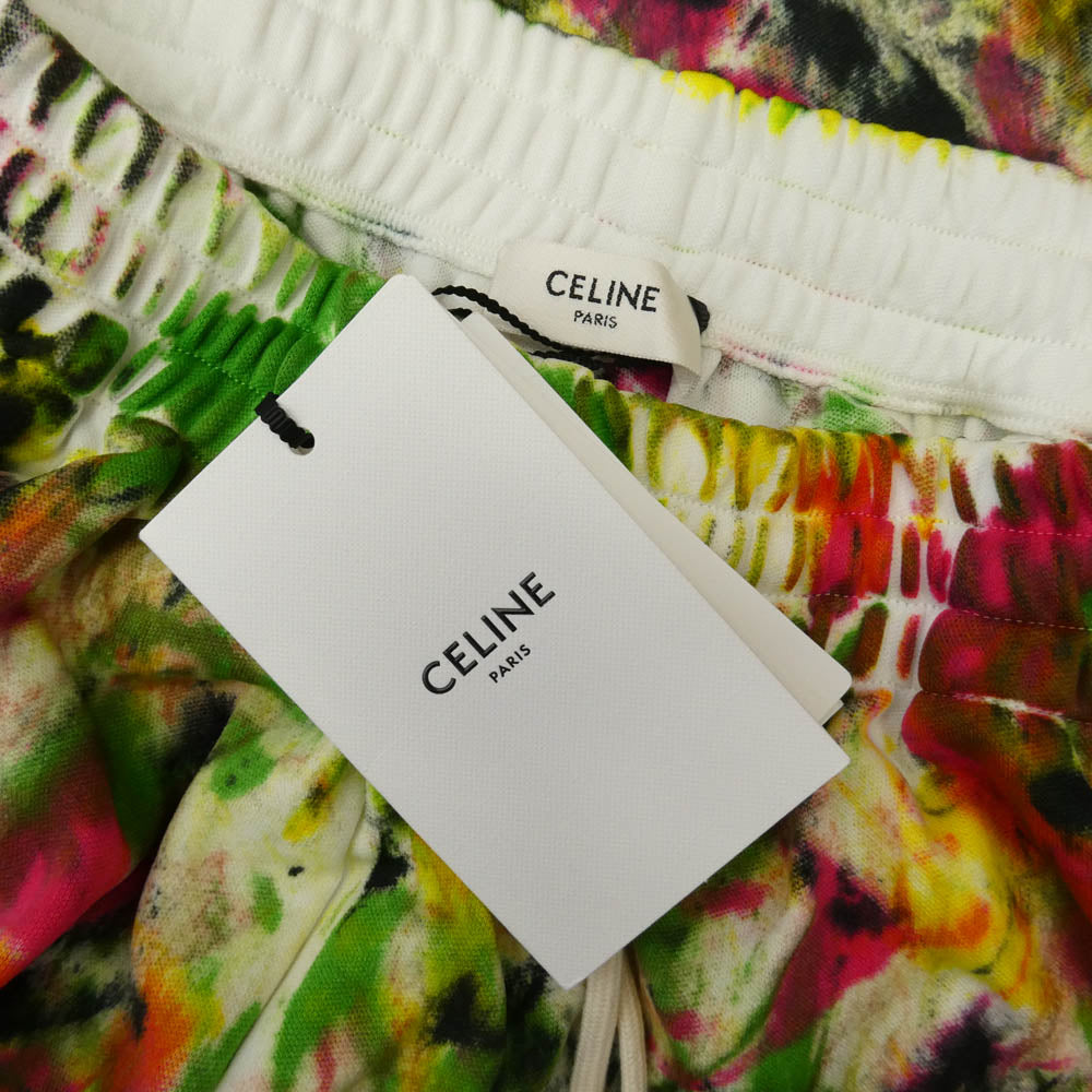 CELINE セリーヌ 2Z135383Q Sweatpants Multicolor 総柄 ロゴ フレア ジョガー スウェット パンツ マルチカラー系 M【新古品】【未使用】【中古】