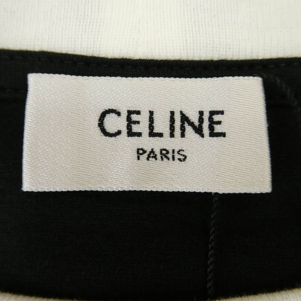 CELINE セリーヌ 22AW 2X29C671Q Fringe Oversized Logo Print T-