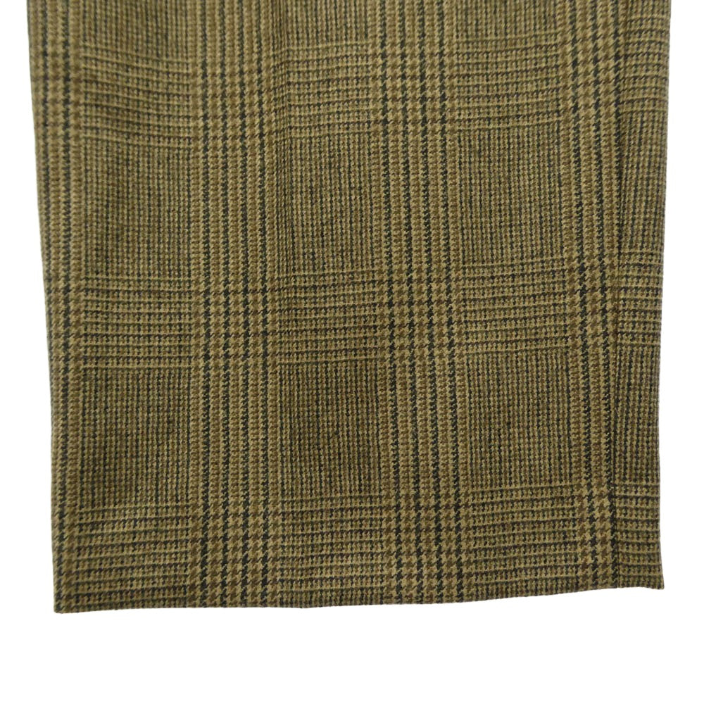 CELINE セリーヌ 2P555983N Skate Pants Prince Of Wales Check Wool スケートパンツ プリンスオブウェールズ チェック ウール スラックス ブラウン系 46【新古品】【未使用】【中古】