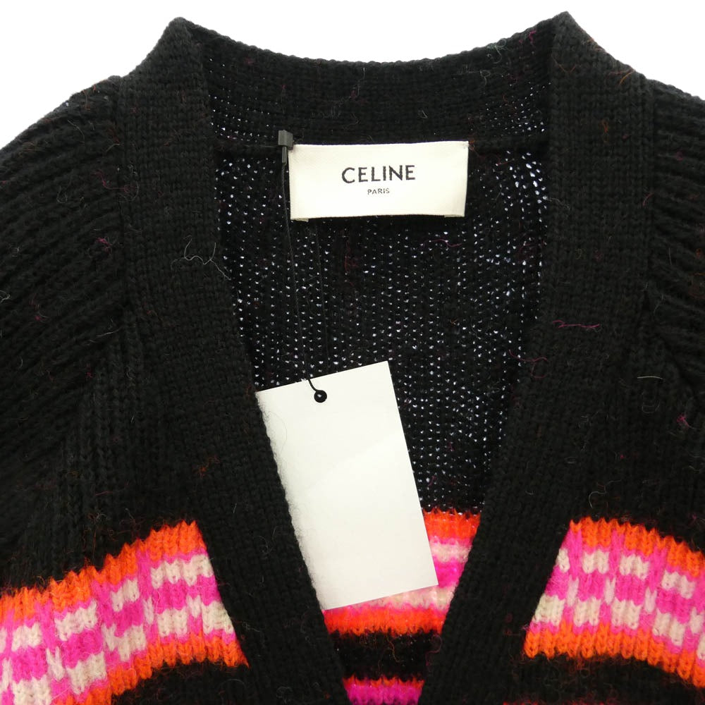 CELINE セリーヌ 2AC91579S Ski Jacquard Wool Knit Cardigan スキー ジャガード ウール ニット カーディガン マルチカラー系 M【新古品】【未使用】【中古】