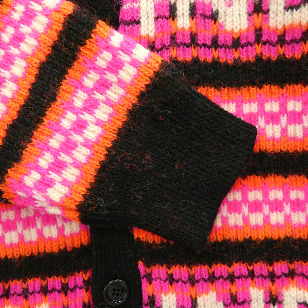 CELINE セリーヌ 2AC91579S Ski Jacquard Wool Knit Cardigan スキー ジャガード ウール ニット カーディガン マルチカラー系 M【新古品】【未使用】【中古】