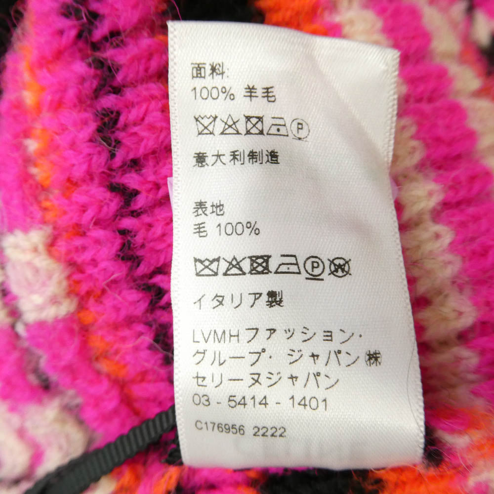CELINE セリーヌ 2AC91579S Ski Jacquard Wool Knit Cardigan スキー ジャガード ウール ニット カーディガン マルチカラー系 M【新古品】【未使用】【中古】