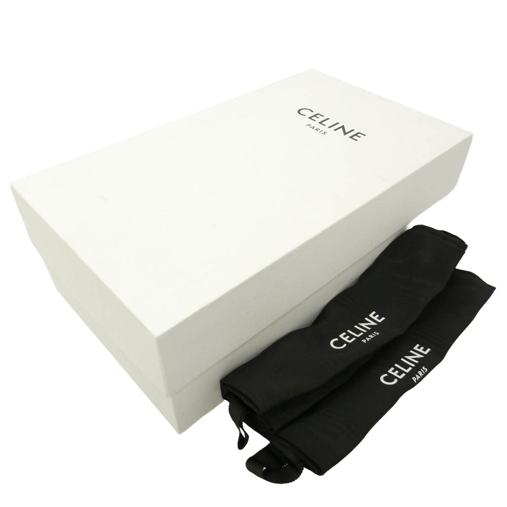CELINE セリーヌ 334773602C Leather Slip-On Loafer レザー スリッポン トリオンフ ローファー シューズ ホワイト系 41【極上美品】【中古】