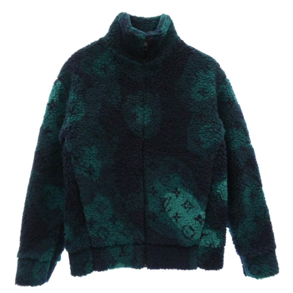 LOUIS VUITTON ルイ・ヴィトン 23SS HOY15W モノグラム ジャカード カモ ボア フリース ジャケット ブルゾン グリーン系 ネイビー系 XS【新古品】【未使用】【中古】
