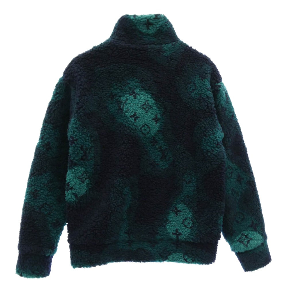 LOUIS VUITTON ルイ・ヴィトン 23SS HOY15W モノグラム ジャカード カモ ボア フリース ジャケット ブルゾン グリーン系 ネイビー系 XS【新古品】【未使用】【中古】