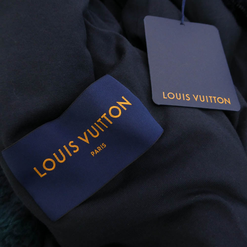 LOUIS VUITTON ルイ・ヴィトン 23SS HOY15W モノグラム ジャカード カモ ボア フリース ジャケット ブルゾン グリーン系 ネイビー系 XS【新古品】【未使用】【中古】