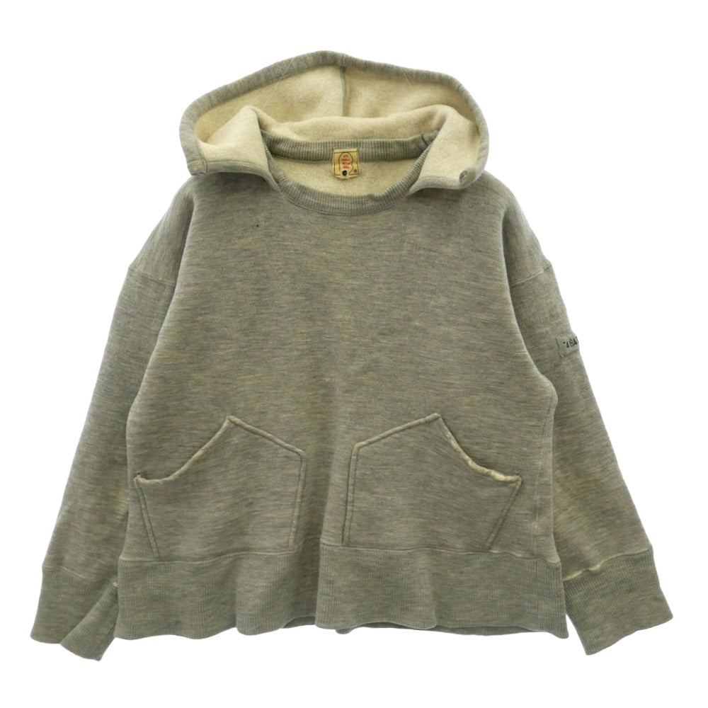 A BATHING APE アベイシングエイプ 90s フード 後付け ダブルフェイス パーカー グレー系 M【中古】