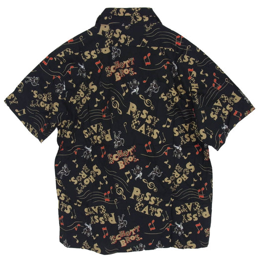 schott ショット 3115066 総柄 アロハ シャツ 半袖 ブラック系 M【中古】