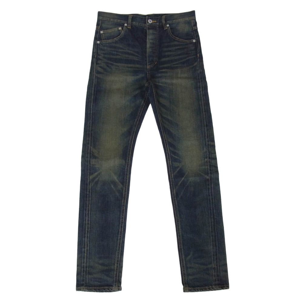 ISAMUKATAYAMA BACKLASH イサムカタヤマバックラッシュ D703-D THE DENIM STRETCH SELVEDGE DENIM SEMI-SARROUEL PANTS ストレッチ セルビッチ デニム セミサルエル パンツ インディゴブルー系 S【中古】