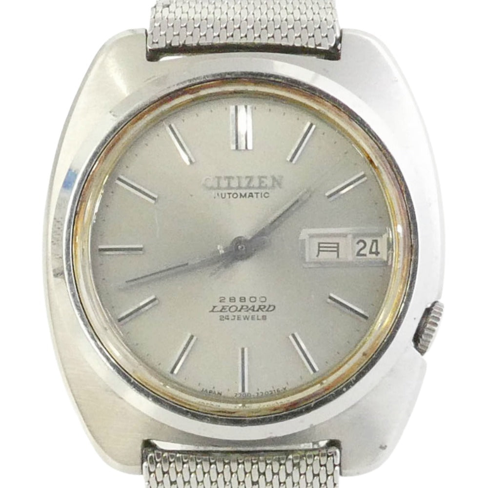 CITIZEN シチズン 4-770170-K LEOPARD レオパール 自動巻き 腕時計 ウォッチ シルバー系【中古】