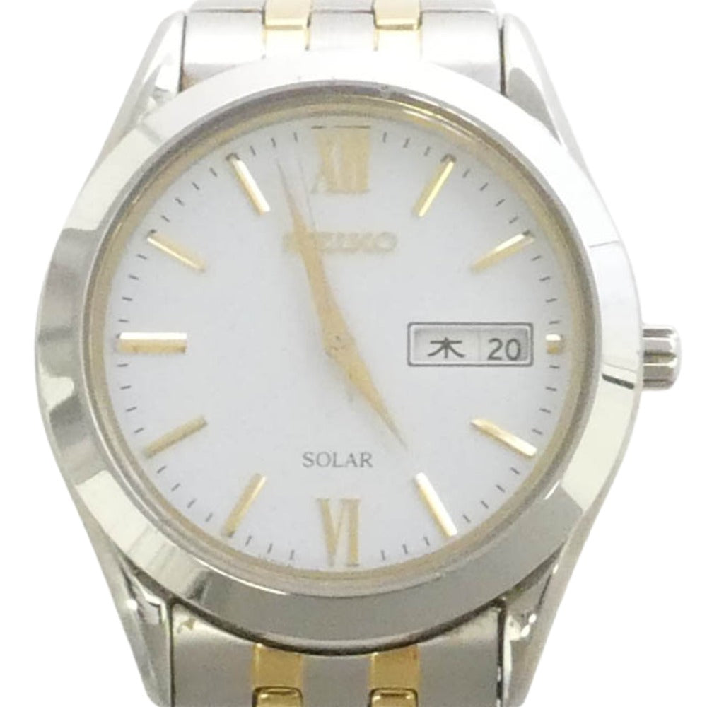 SEIKO セイコー V158-0BA0 セレクション スピリット ソーラー 腕時計 ウォッチ シルバー系 ゴールド系【中古】