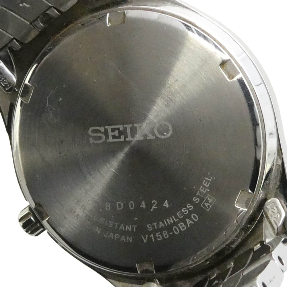 SEIKO セイコー V158-0BA0 セレクション スピリット ソーラー 腕時計 ウォッチ シルバー系 ゴールド系【中古】