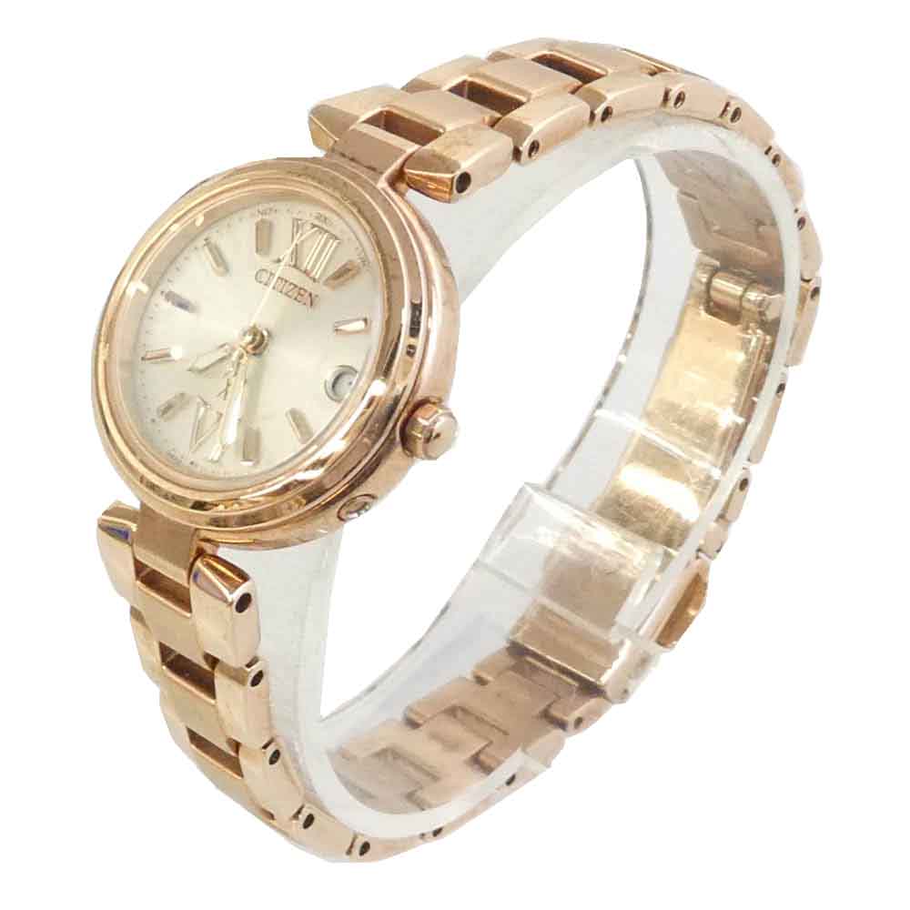 CITIZEN シチズン XC クロスシー 電波ソーラー 腕時計 ウォッチ ゴールド系【中古】