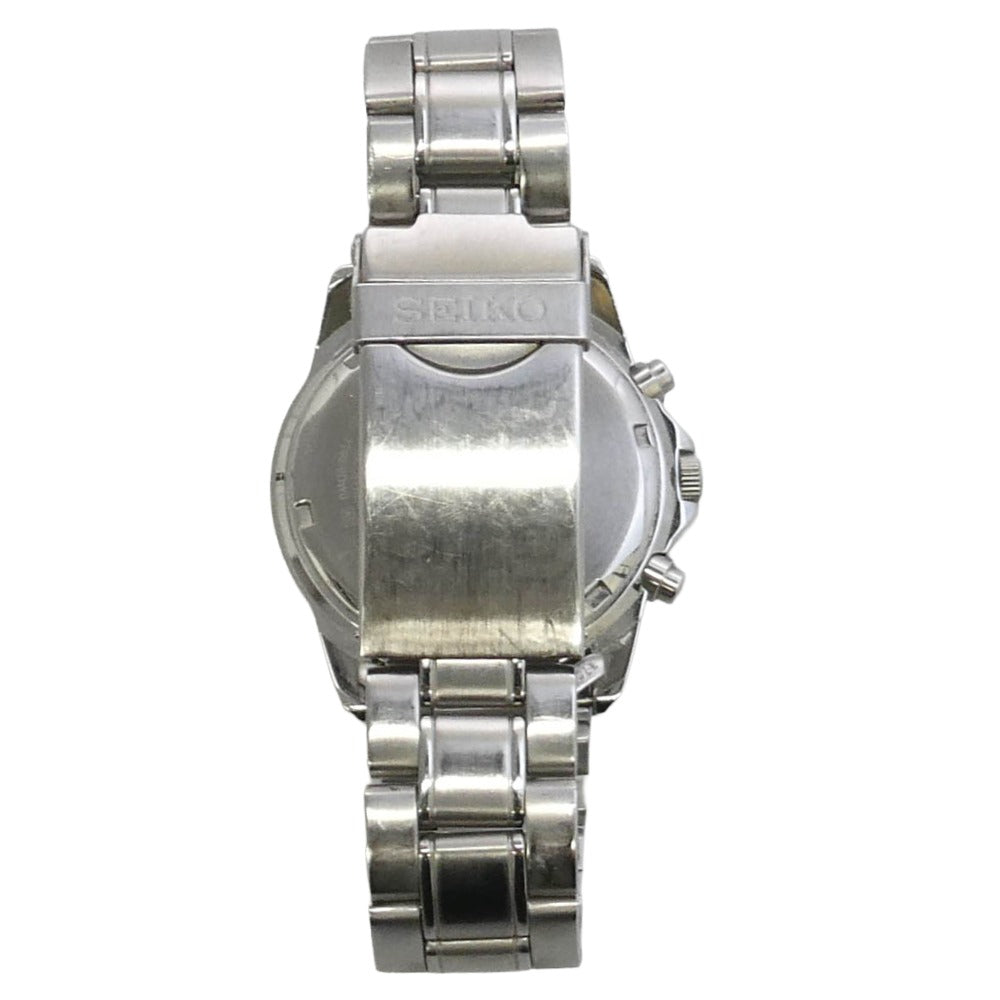 SEIKO セイコー 7T92-0DW0 クロノグラフ クォーツ 腕時計 ウォッチ シルバー系 ブラック系【中古】