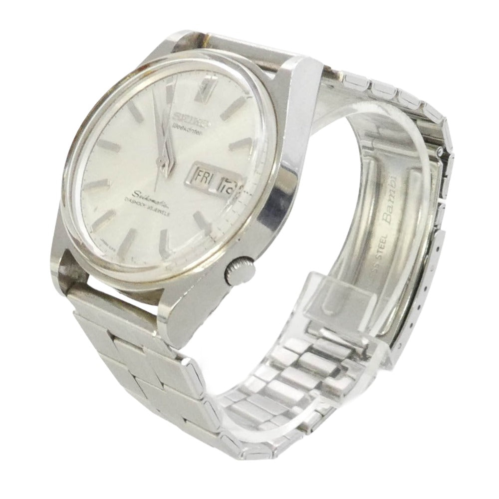 SEIKO セイコー 6218-8950 セイコーマチック ウィークデーター 自動巻き 腕時計 ウォッチ シルバー系【中古】